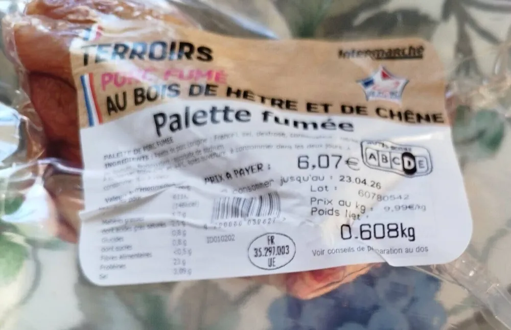 Palette fumée bois de hêtre et chene