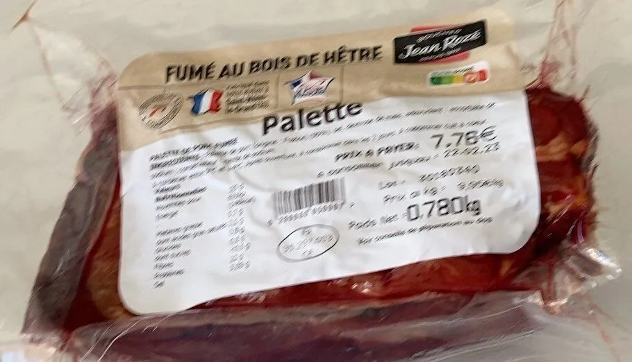 Palette de porc fumee