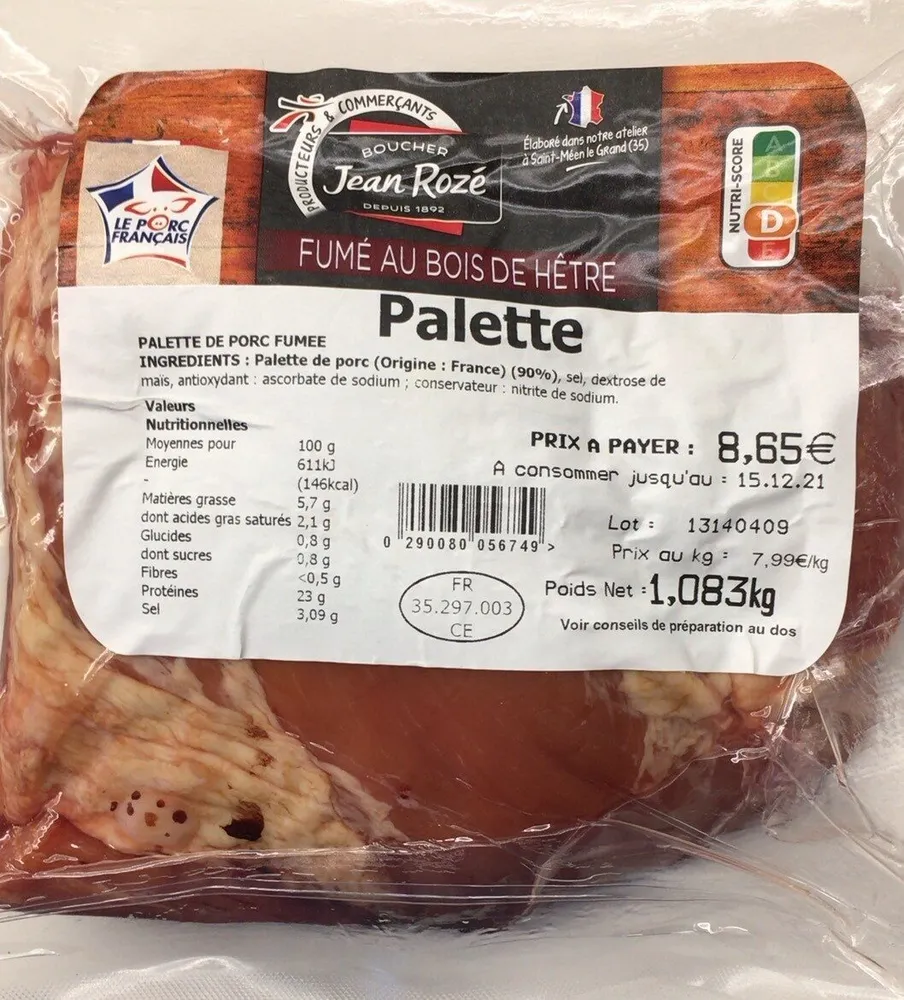 Palette fumée au bois de hêtre