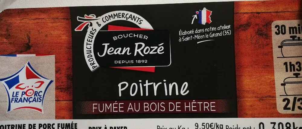 Poitrine fumée au bois de hetre