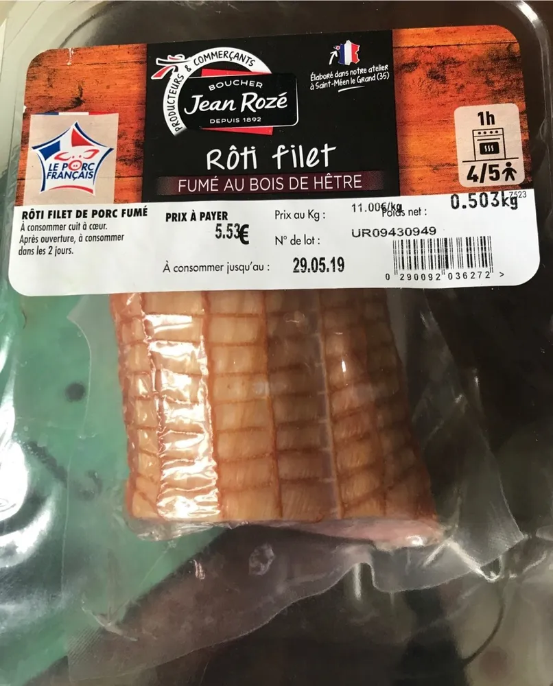 Rôti filet de porc fumé