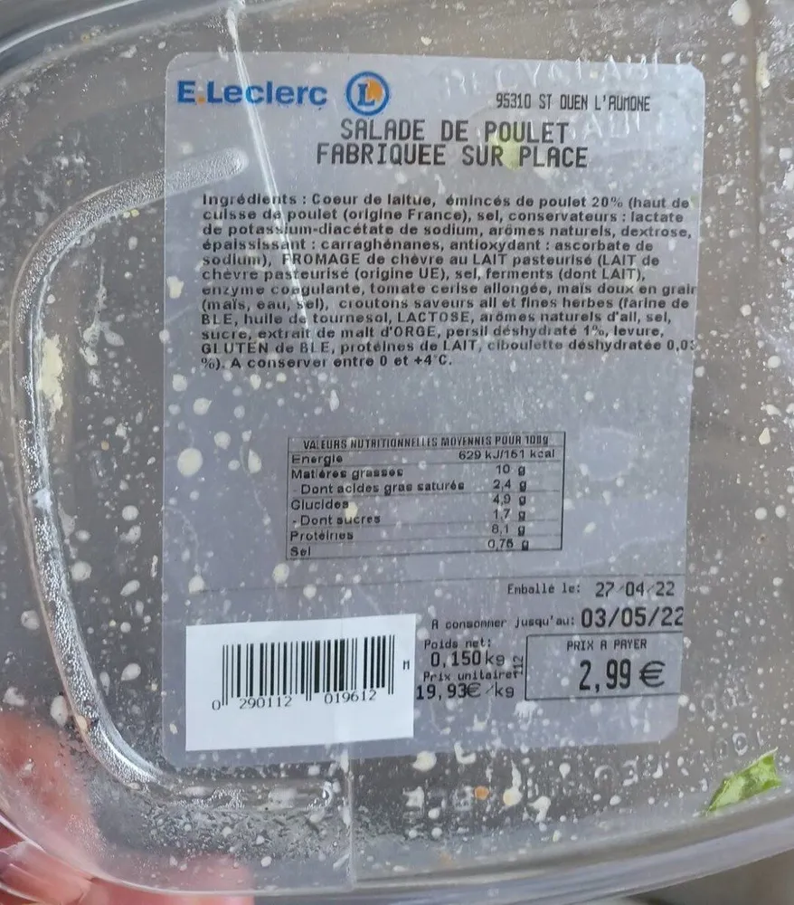 Salade de poulet