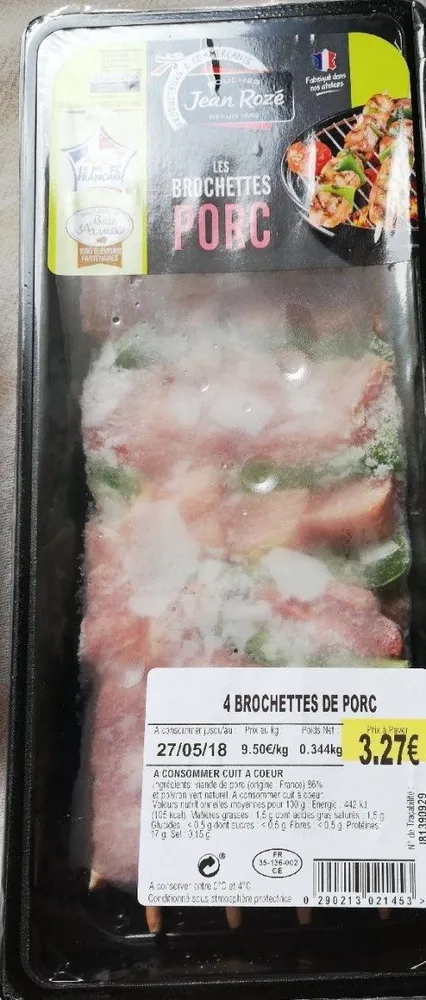 Brochettes porc