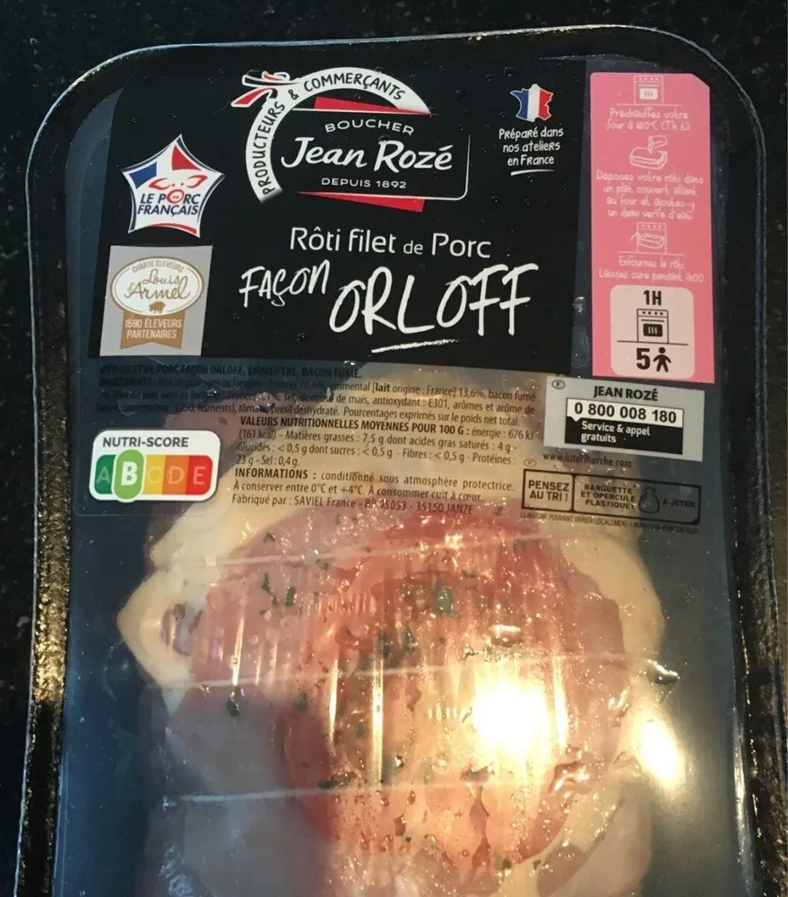 Rôti filet de porc façon Orloff