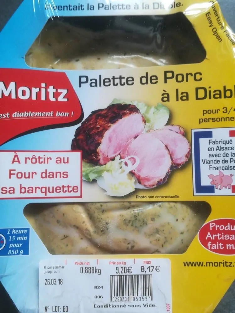 Palette de porc à la diable
