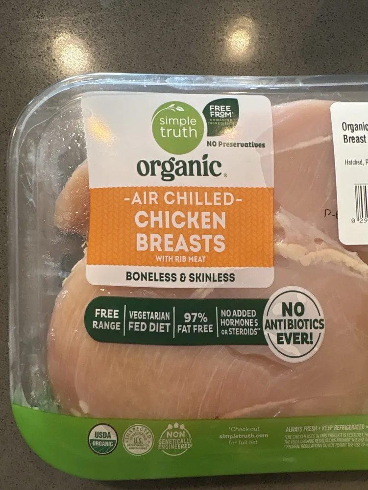Organic Air chilled Chicken Breasts