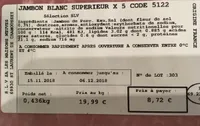 Jambon blanc supérieur