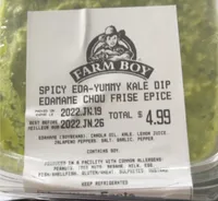 Spicy eda yummy kale dip