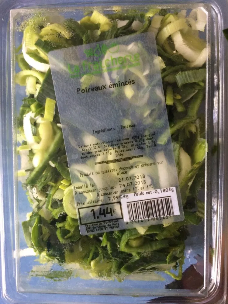 Poireaux émincés