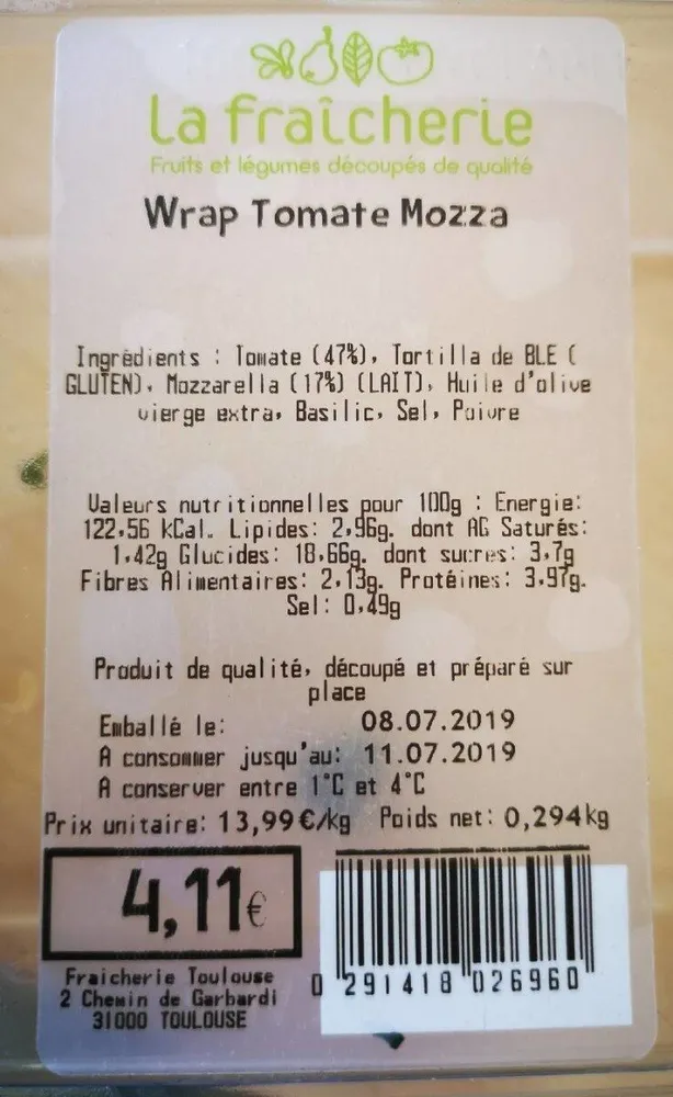 Wrap Tomate Mozza