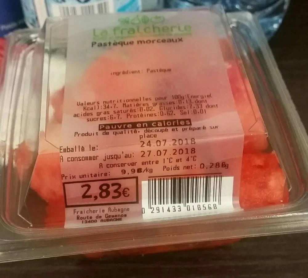 Pastèque morceaux