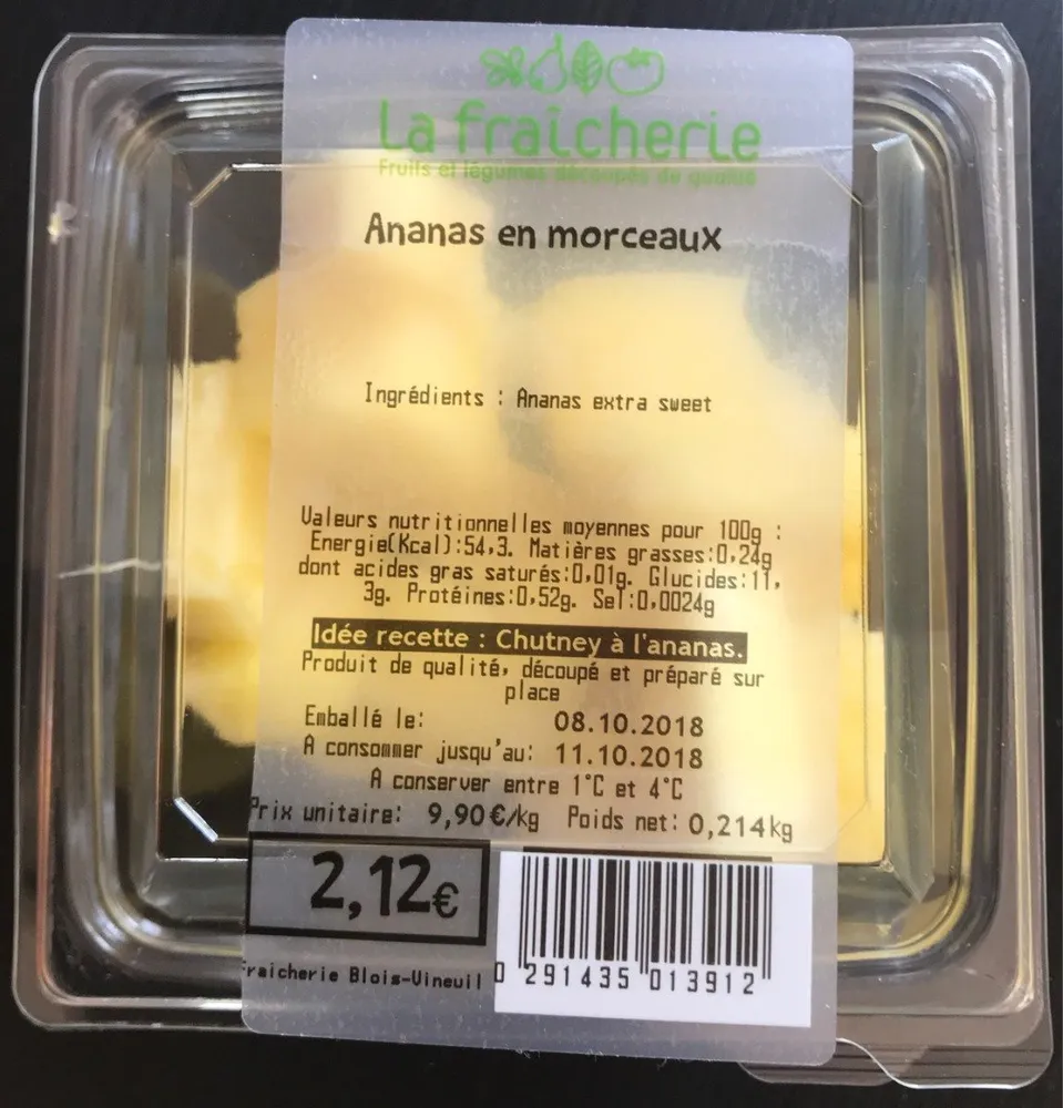 Morceaux d'ananas