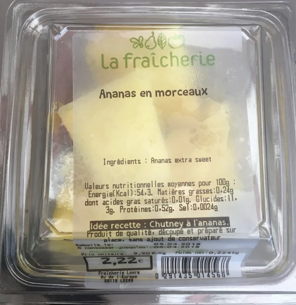 Ananas en morceaux