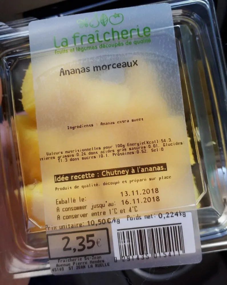 Ananas morceaux