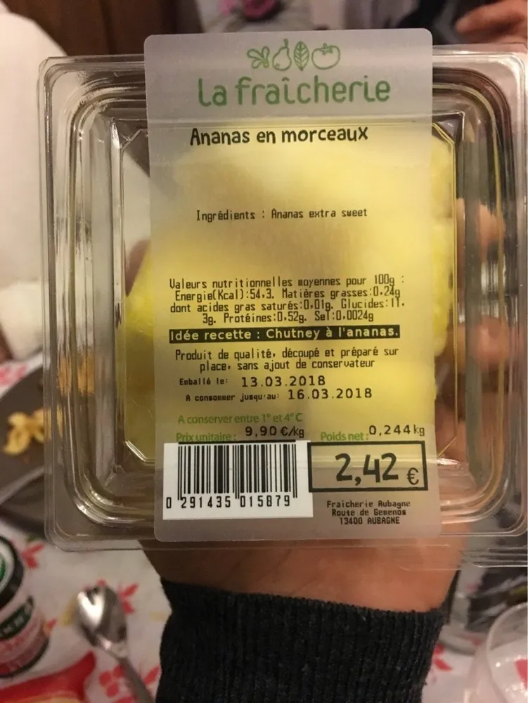 Ananas en morceaux