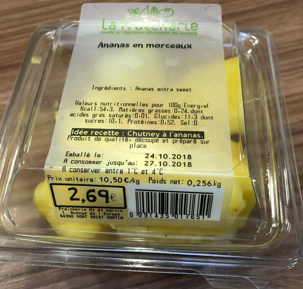 Ananas en morceaux