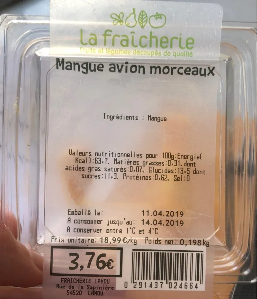Mangue avion morceaux