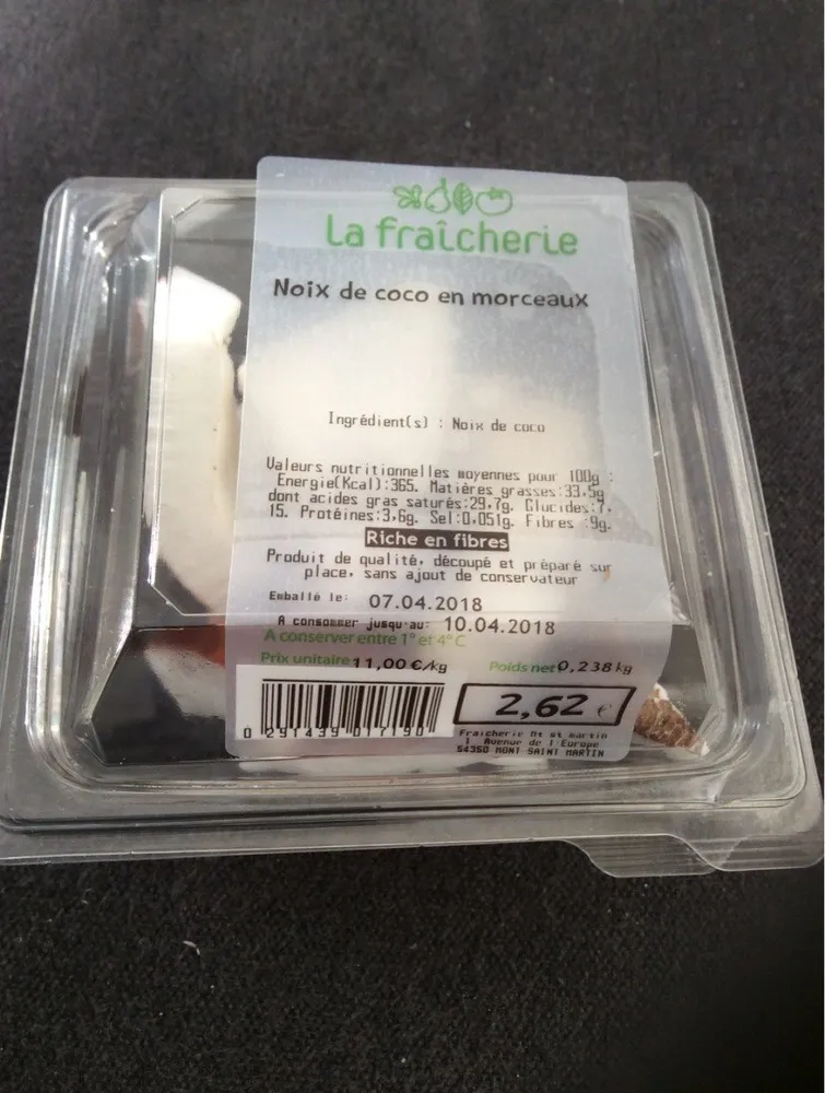 Noix de coco en morceaux