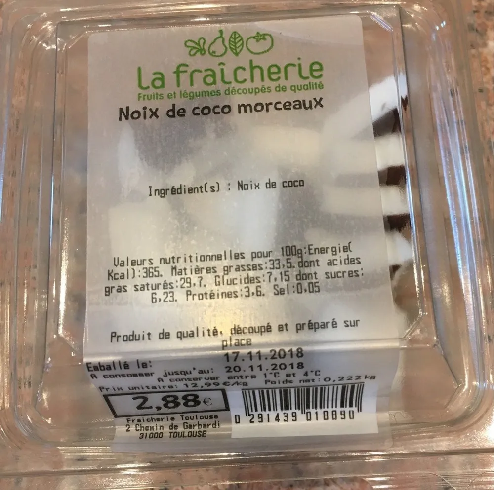 Noix de coco morceaux