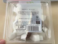 Noix de coco découpée