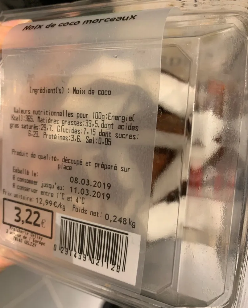 Noix de coco morceaux