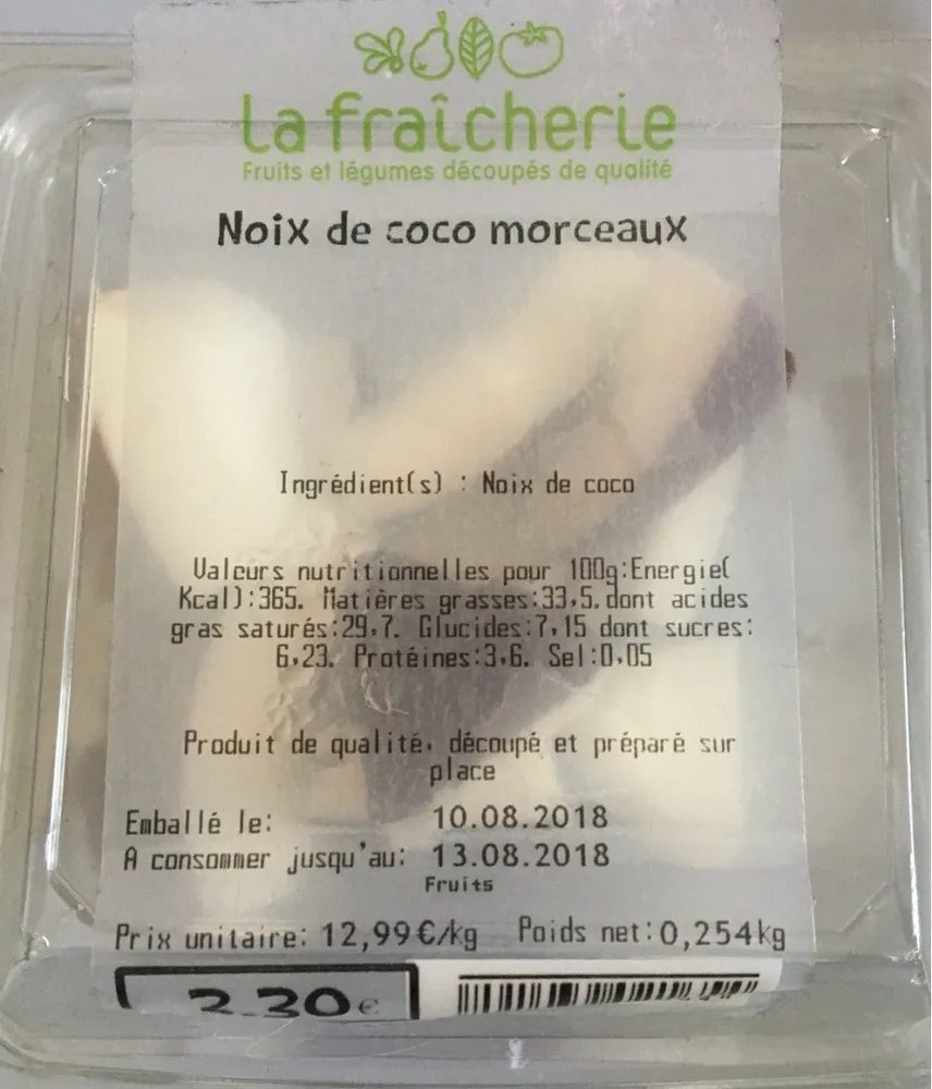 Noix de coco morceaux