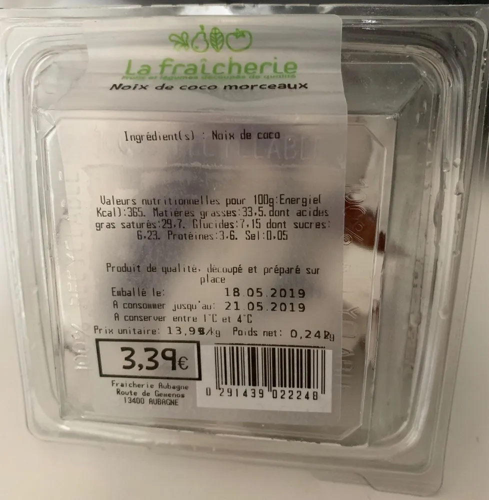 Noix de coco morceaux