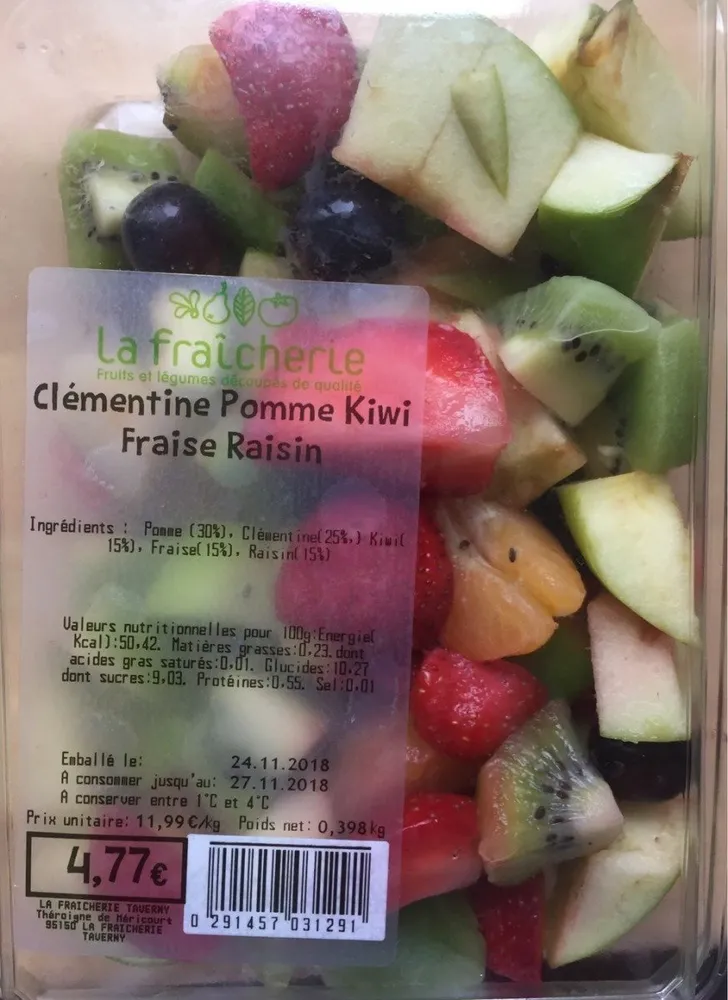 Clementine pomme kiwi fraise raisin