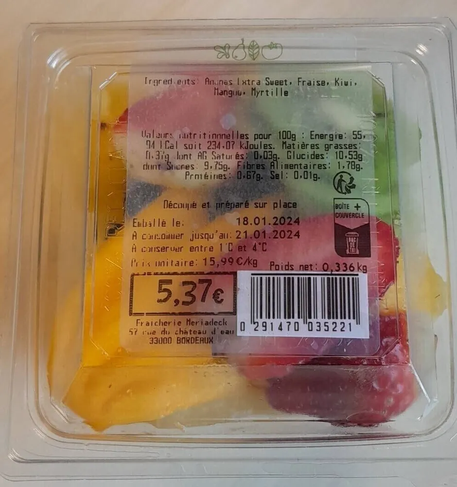 Cup salade de fruits