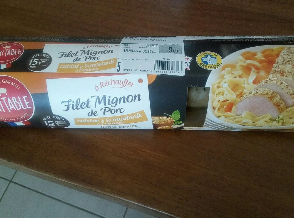 Filet mignon de porc cuisiné