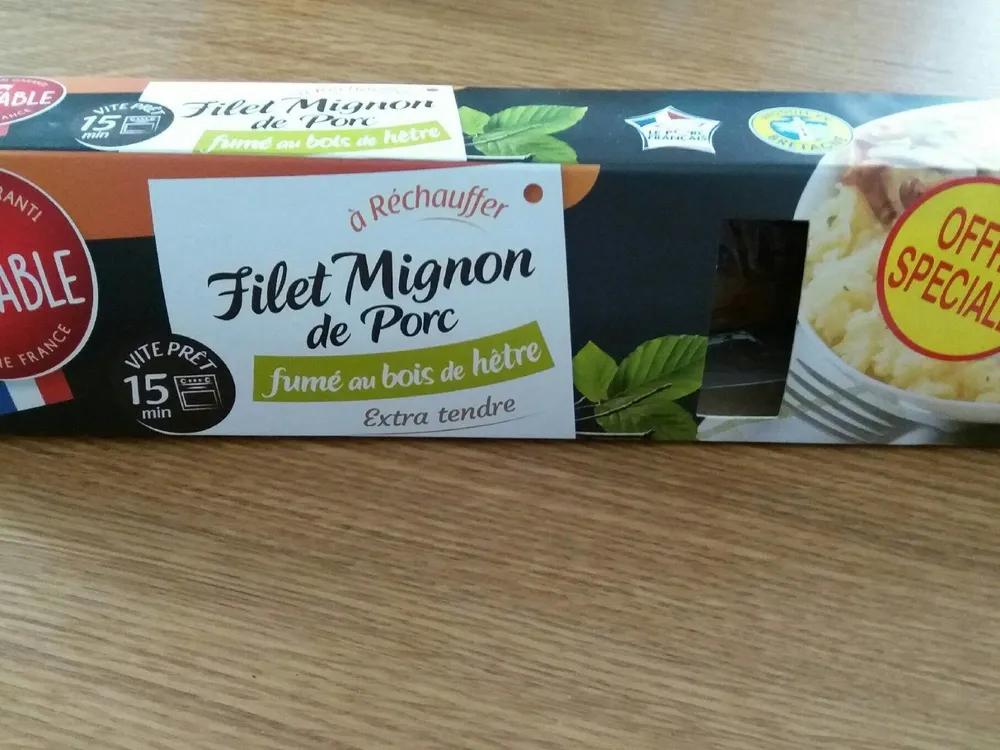 Filet mignon de porc fumé au bois de hêtre