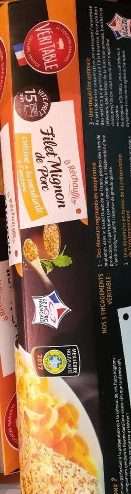 Filet mignon de porc cuit moutarde