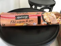 Filet mignon de porc saumuré cuit aux deux moutardes