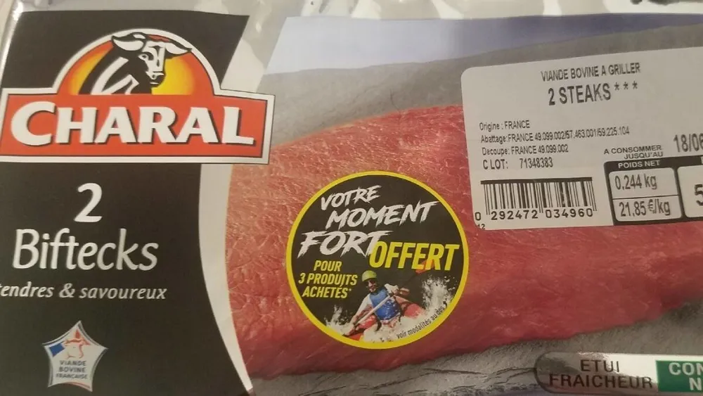 Viande bifteck charal