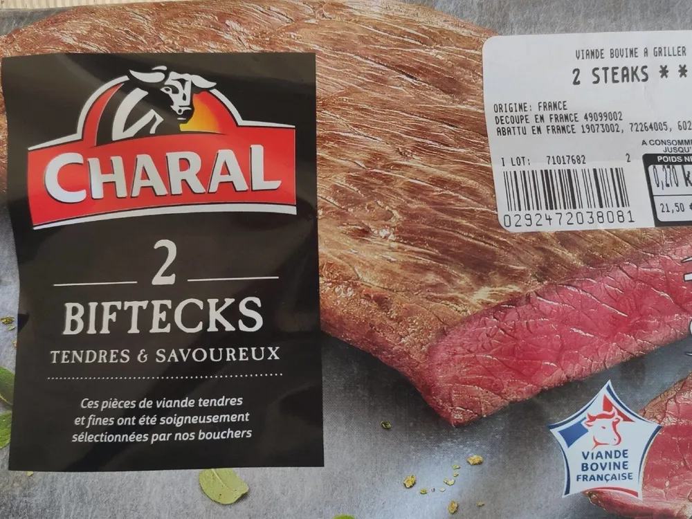 Biftecks tendre et savoureux