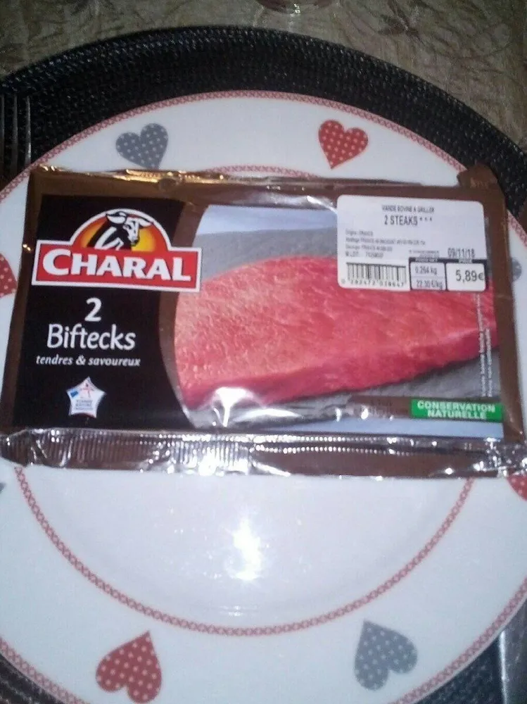 2 biftecks tendres et savoureux