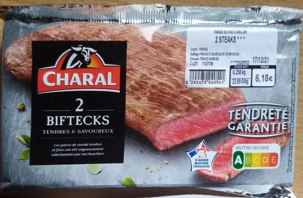 2 biftecks tendre et savoureux