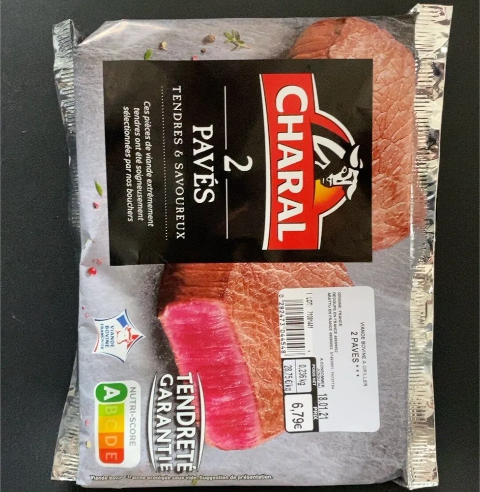 Pavé viande bovine