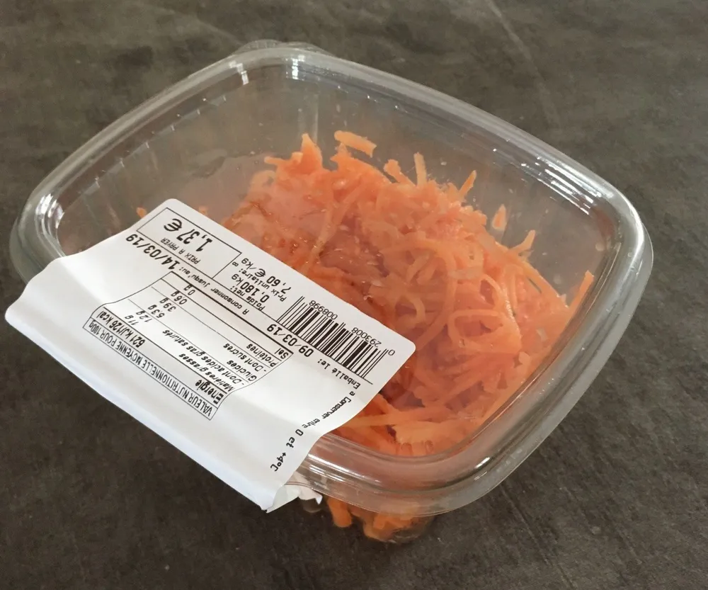 Carrottes rapées