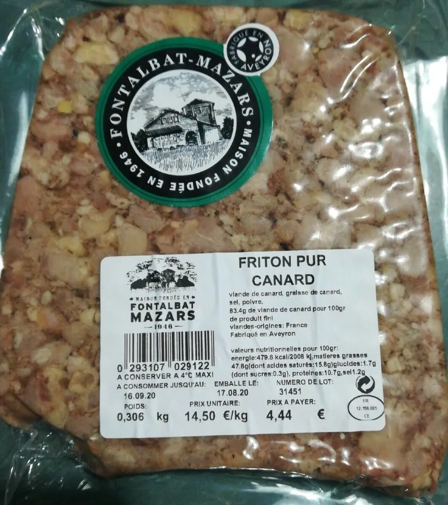 Friton pur canard