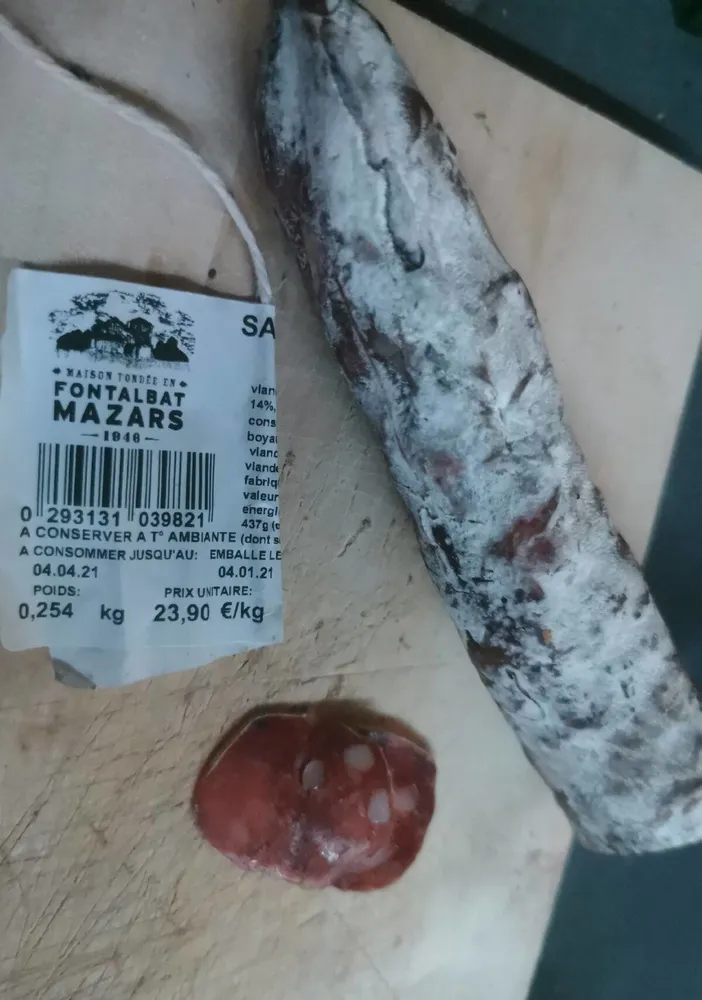 Saucisse sèche de canard