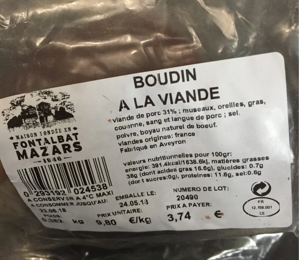 Boudin a la viande