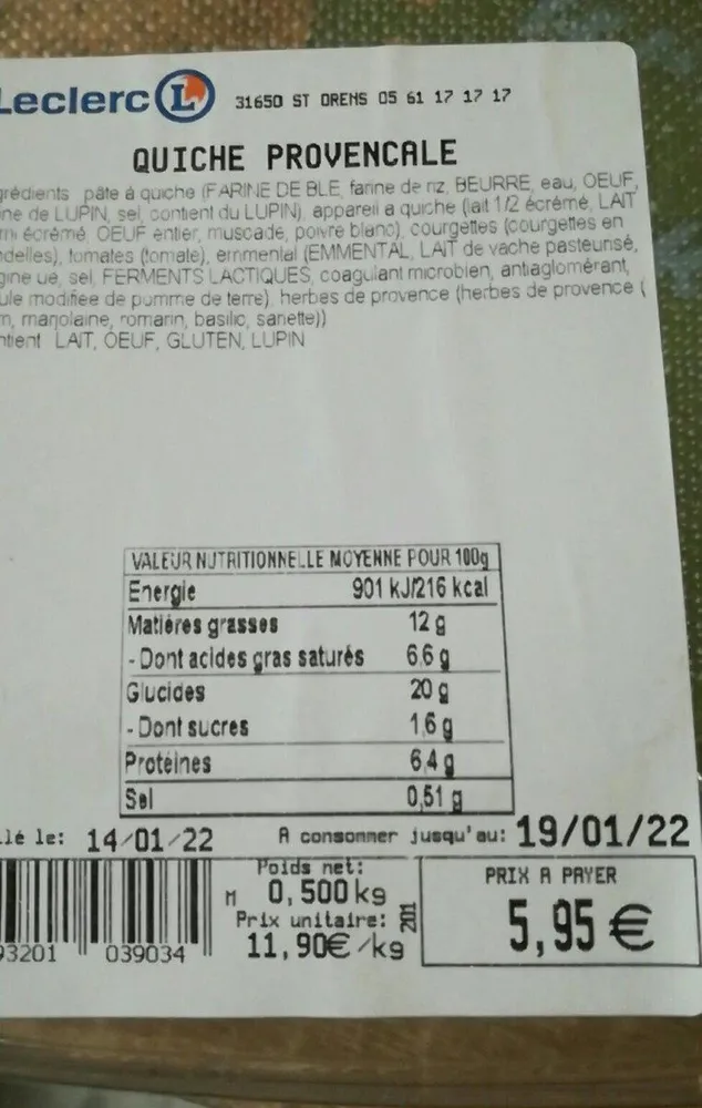 Quiche provençale