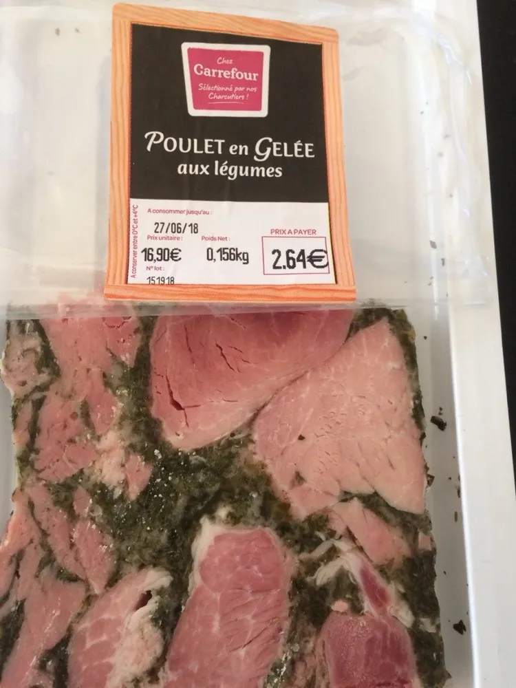 Poulet en gelée aux megumes