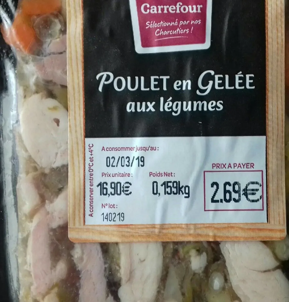 Poulet en gelée aux légumes