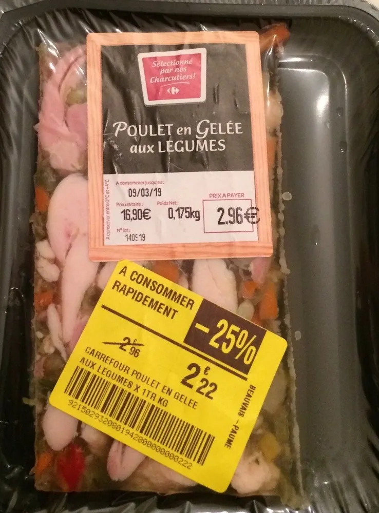 Poulet en gelée aux legumes