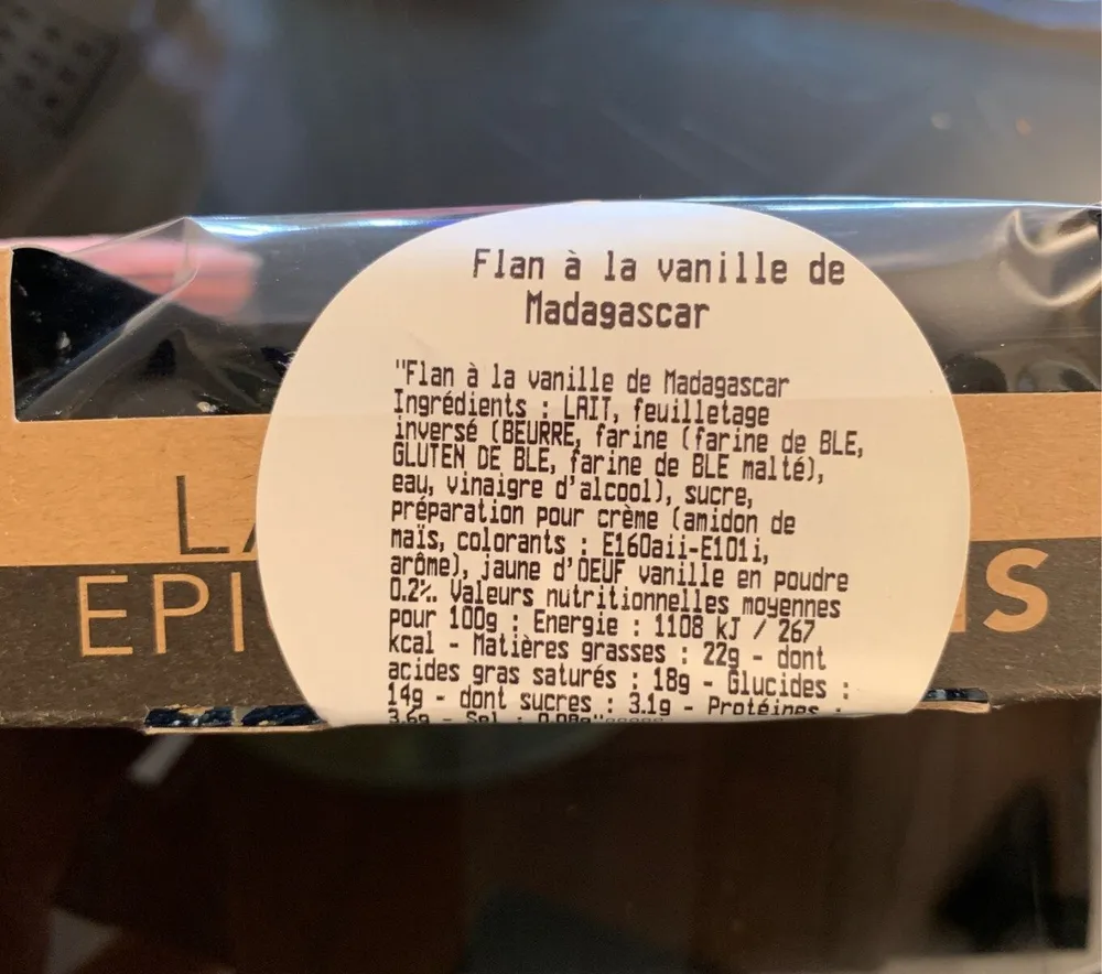 Flan a la vanille de Madagascar