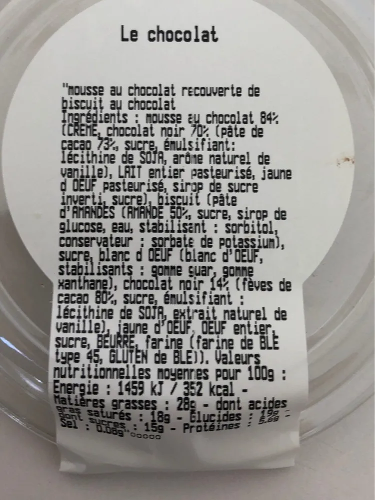 MOUSSE AU CHOCOLAT