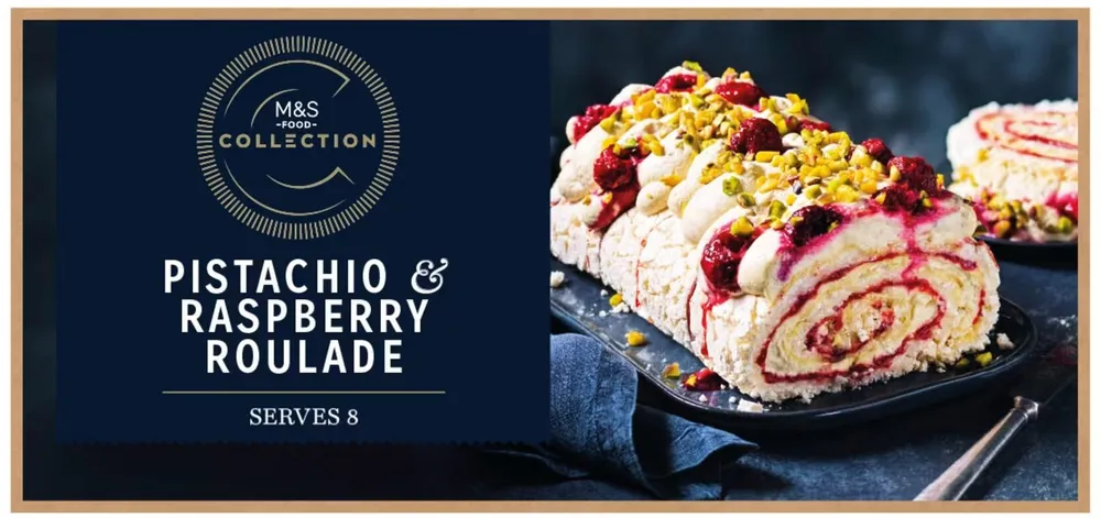 Hand Rolled Pistachio & Raspberry Roulade