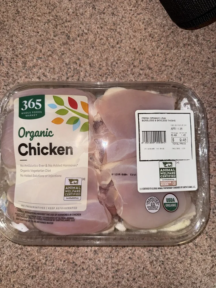 Organic Chicken Boneless Skinless Thighs